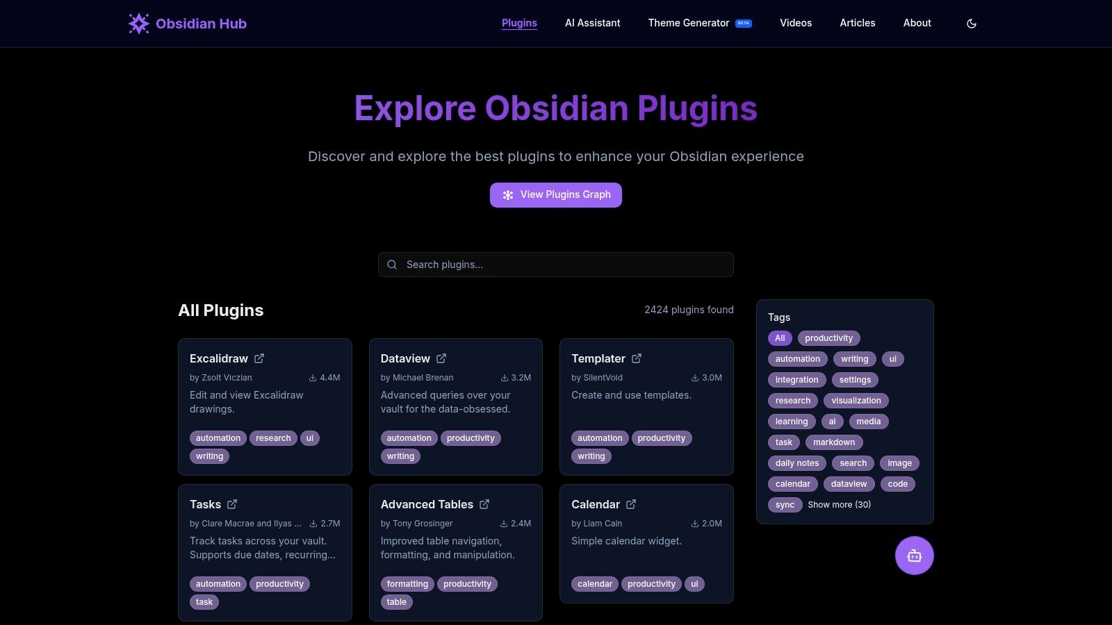 Obsidian Hub(第三方目录和学习门户)